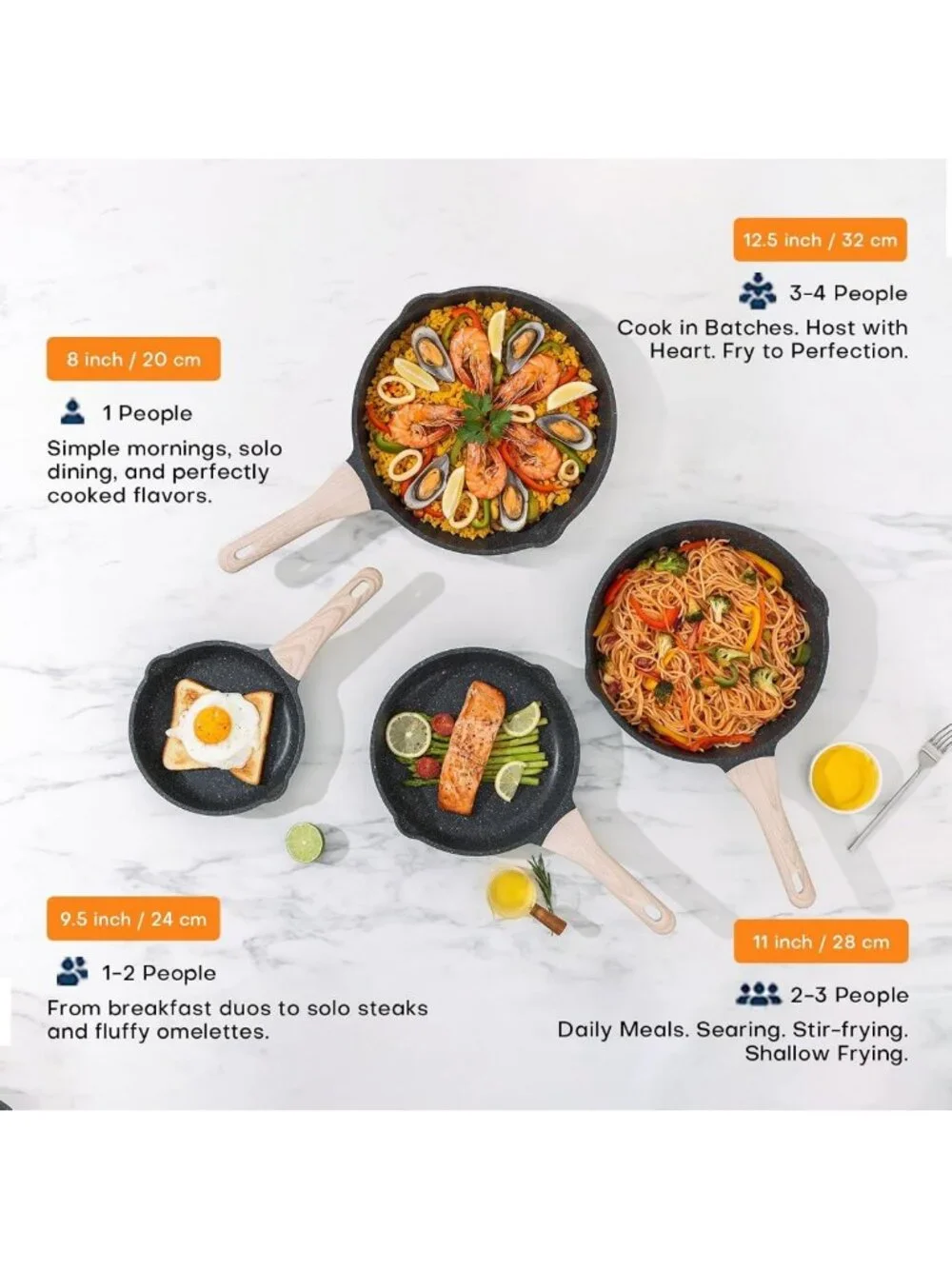 Non-Stick 9.5-Inch Frying Pan Skillet - Durable Cooking Essential for Easy Meals